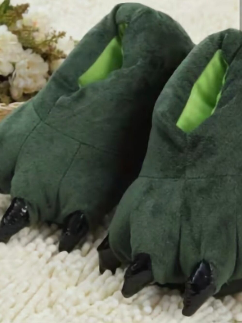 Unisex Plush Animal Claw slippers